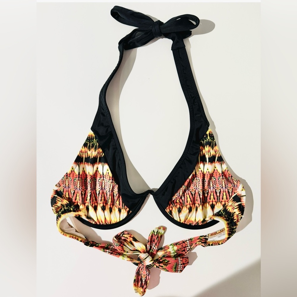 VENUS Black and Orange Bikini Swimwear